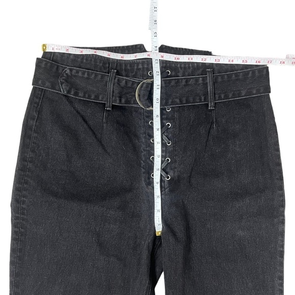 GRLFRND Solange Grommet Lace Up With Belt Black Jeans - Size 31 - Picture 9 of 15